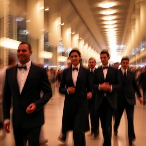 Servers at a large event